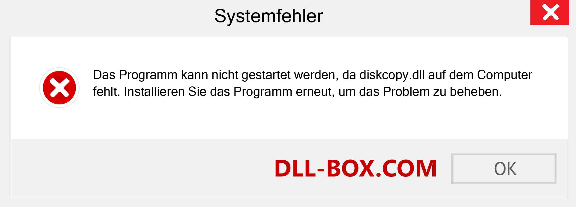 diskcopy.dll-Datei fehlt?. Download für Windows 7, 8, 10 - Fix diskcopy dll Missing Error unter Windows, Fotos, Bildern